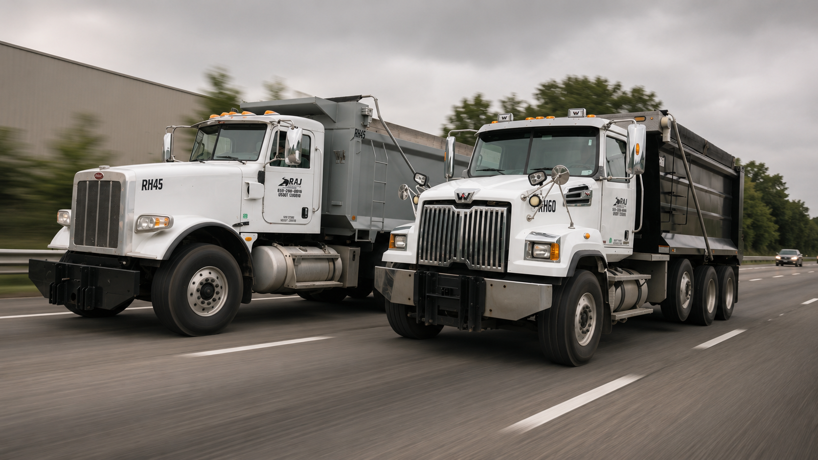 RAJ Hauling dump truck